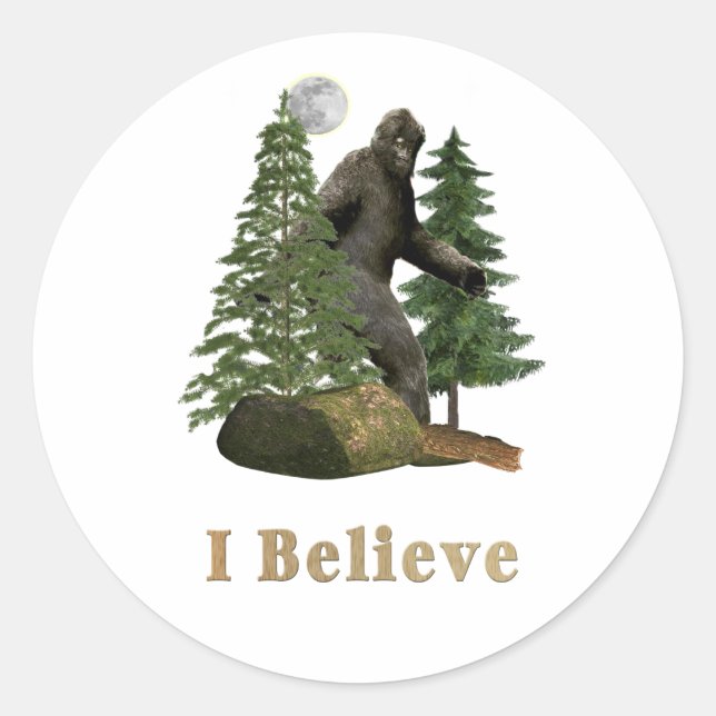 Pegatina Redonda Pie grande (Anverso)
