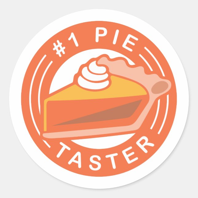 Pegatina Redonda Pie Taster (Anverso)