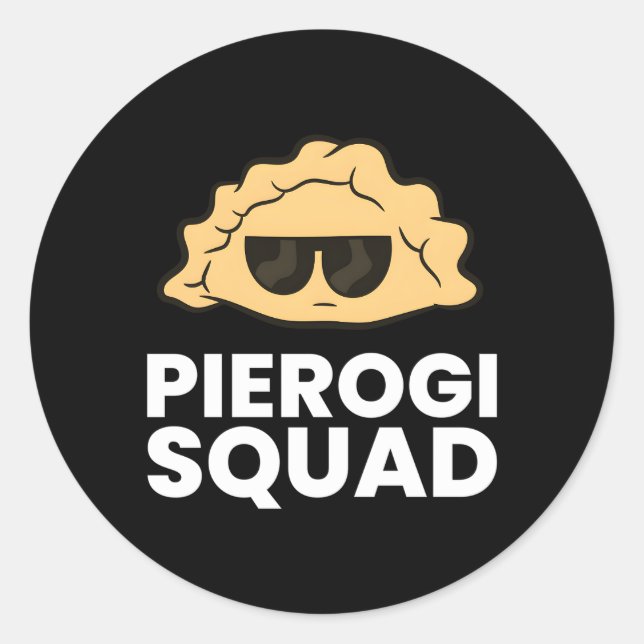 Pegatina Redonda Pierogi Squad Poland Pierogi (Anverso)