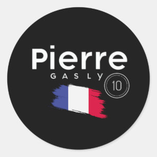 Pegatina Redonda Pierre Gasly, fórmula 1, piloto de carreras