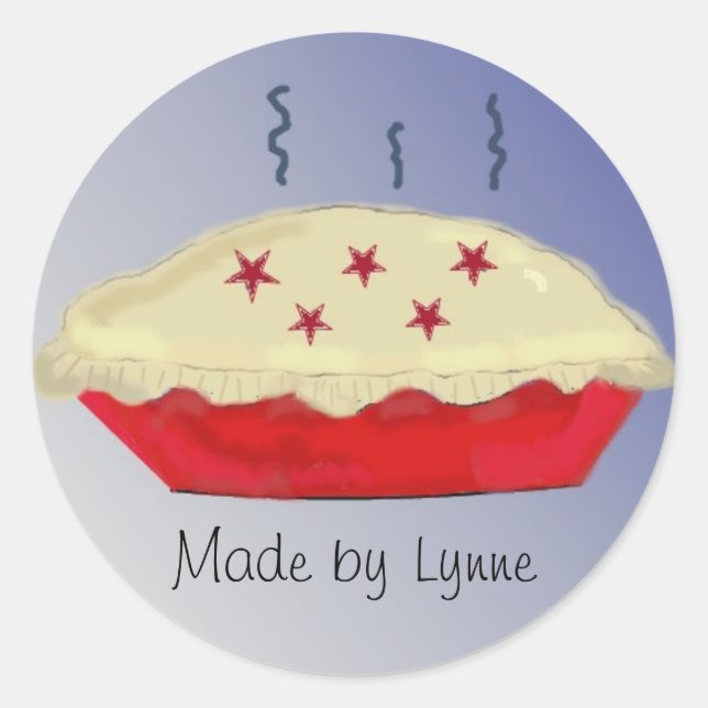 Pegatina Redonda Pies caseros (Anverso)