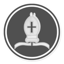 Pieza de ajedrez del obispo blanco