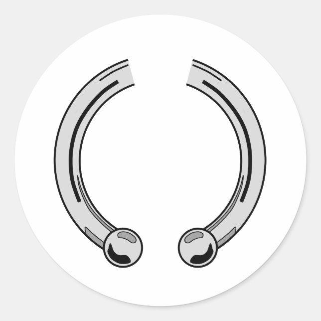 Pegatina Redonda Pieza de plata falsa (Anverso)