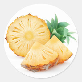 Pegatina Redonda Piezas de piña