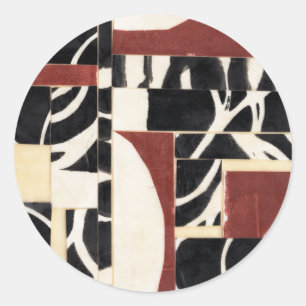 Pegatina Redonda Piezas y piezas I