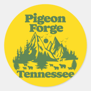 Pegatina Redonda Pigeon Forge Tennessee