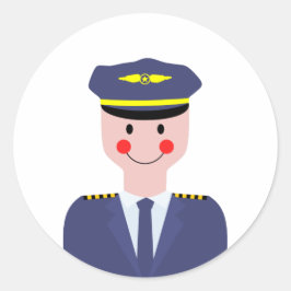 Pegatina Redonda Piloto