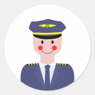 Pegatina Redonda Piloto