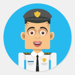 Pegatina Redonda Piloto