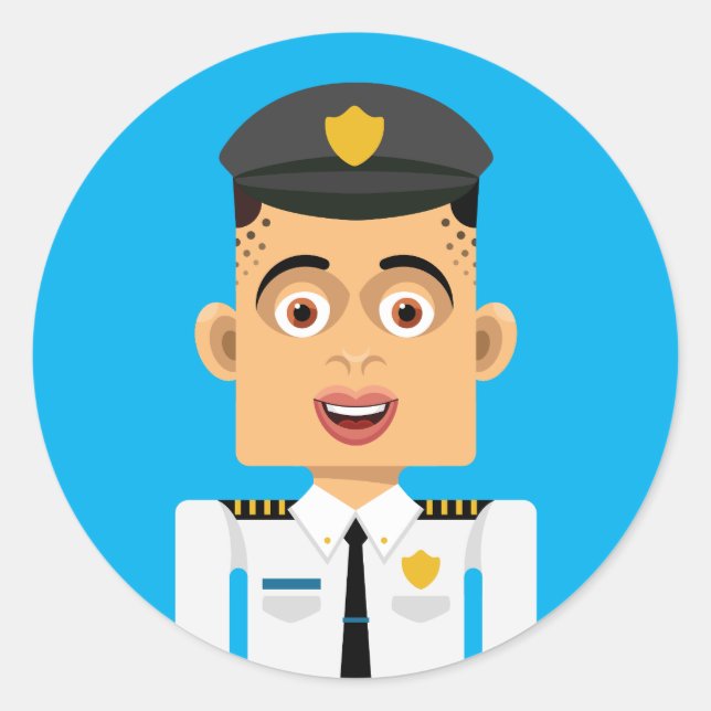 Pegatina Redonda Piloto (Anverso)