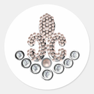 Pegatina Redonda Piloto de Fleur De Lis