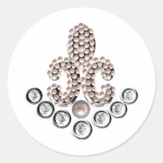 Pegatina Redonda Piloto de Fleur De Lis