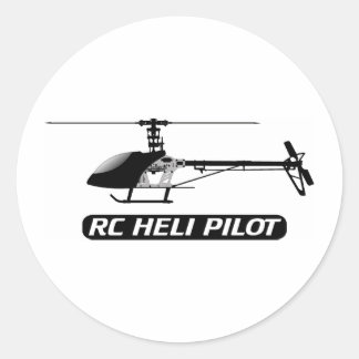 Pegatina Redonda Piloto de helicópteros RC