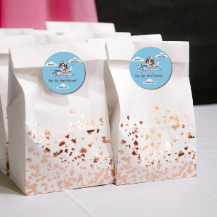 Pegatina Redonda Piloto de perro y avión Cessna, viaje, primer cump