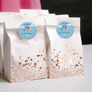 Pegatina Redonda Piloto de perro y avión Cessna, viaje, primer cump