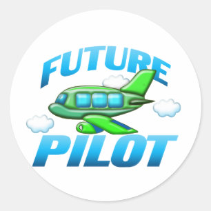 Pegatina Redonda Piloto futuro