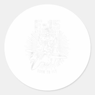 Pegatina Redonda Piloto piloto de azotes USAF