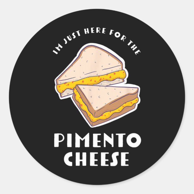 Pegatina Redonda Pimento Cheese Sandwich - Funny Master Golfers  (Anverso)