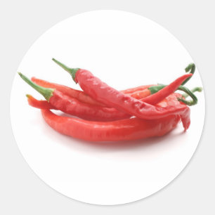Pegatina Redonda pimientas de chile