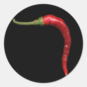 Pegatina Redonda pimiento picante