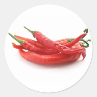 Pegatina Redonda pimientos de chile