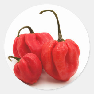 Pegatina Redonda Pimientos de pimento dulce