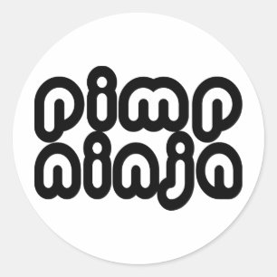 Pegatina Redonda Pimp Ninja