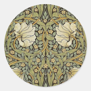 Pegatina Redonda Pimpernel William Morris