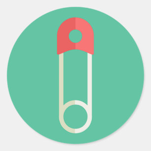 Pegatina Redonda Pin del pañal