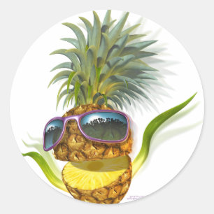 Pegatina Redonda piña