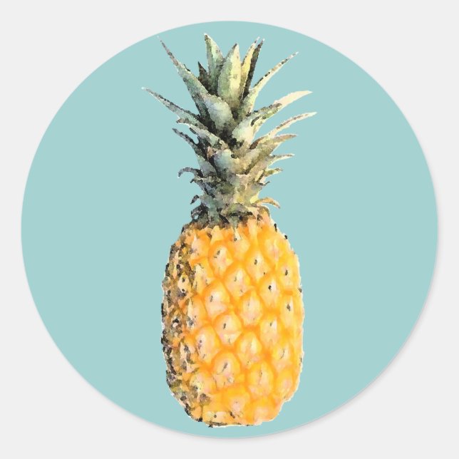 Pegatina Redonda Piña (Anverso)