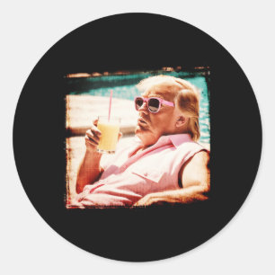 Pegatina Redonda Pina Colada Trump 2024 Felon