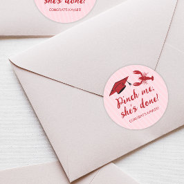 Pegatina Redonda Píndeme, ha terminado la graduación de langosta y