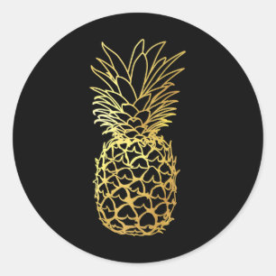 Pegatina Redonda Pineapple Aloha Bebe T Shirt Hawaii Vi