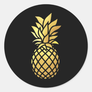 Pegatina Redonda Pineapple Aloha Bebe T Shirt Hawaii Vi