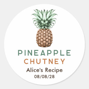 Pegatina Redonda Pineapple chutney