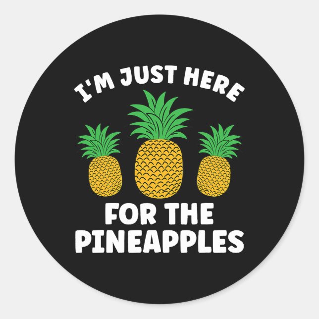 Pegatina Redonda Pineapple Lover Hawai Fruit Pineapple Hawaiian Me (Anverso)