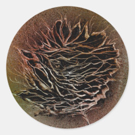 Pegatina Redonda Pinecone Pick in Brown