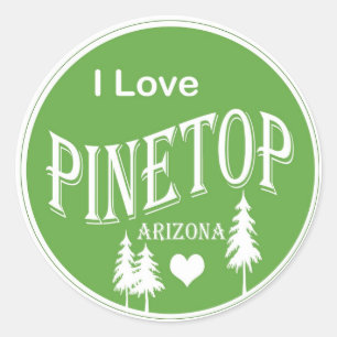 Pegatina Redonda Pinetop Arizona