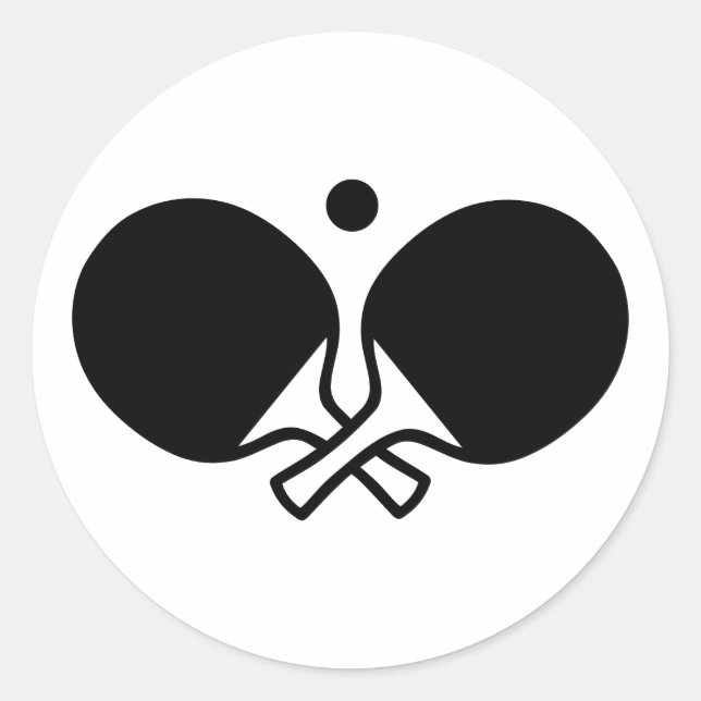 Pegatina Redonda Ping pong (Anverso)