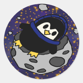 Pegatina Redonda pingüino