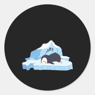 Pegatina Redonda Pingüinos Animales espirituales de cada neurodiver