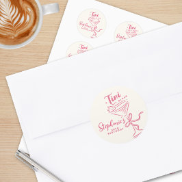 Pegatina Redonda Pink A Tini un poco más viejo 30 cumpleaños