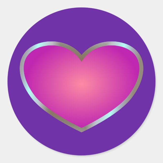 Pegatina Redonda Pink Beat (Anverso)