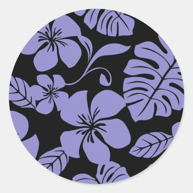 PEGATINA REDONDA PINK BIKINI (NEGRO/LAVENDERO) (Anverso)
