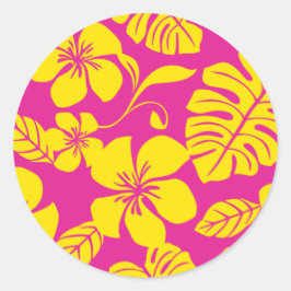 PEGATINA REDONDA PINK BIKINI (ROPA CALIENTE/AMARILLO)