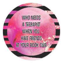 Pink Black Funny Book Club Group