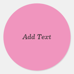 Pegatina Redonda Pink Blank Crea Tu Propia Plantilla Añadir Texto