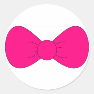 Pegatina Redonda Pink Bow