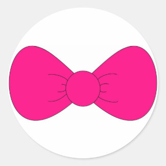 Pegatina Redonda Pink Bow